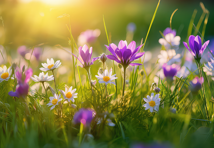fleurs mauves